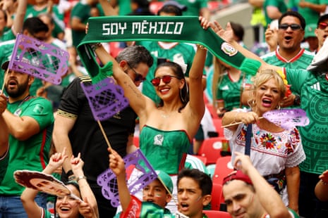 Mexico fans inside the Azteca stadium.