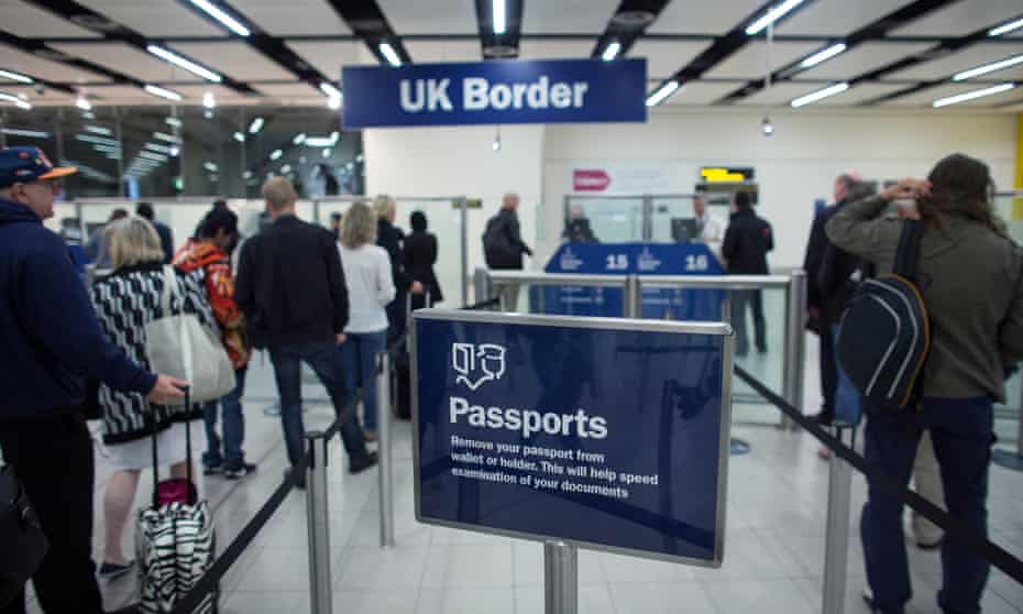 UK border at airport