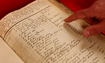A Captain Cook logbook with reference to the Gweagal spears is displayed at Trinity College, Cambridge
