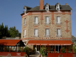 Exterior of Bistrot Chez Hubert, Brittany, France.