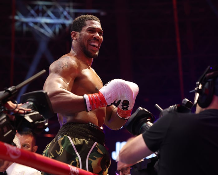 Anthony Joshua gets up from two knockdowns to stop Kristian Prenga – as it happened