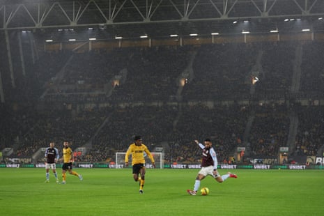 Douglas Luiz in action for Villa.