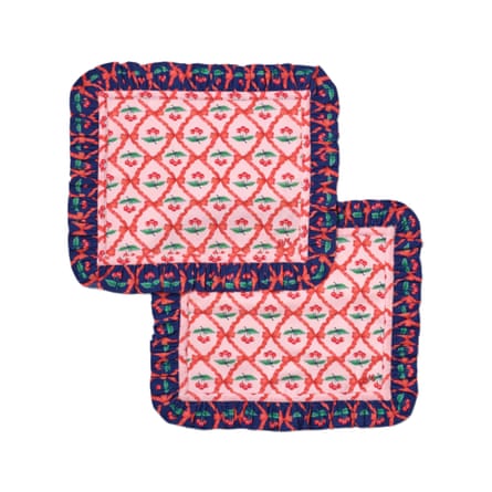 Damson Madder placemat – pink cherry set of 2