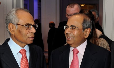 Srichand Hinduja, left, and Gopichand Hinduja, who were named as the wealthiest people in Britain.