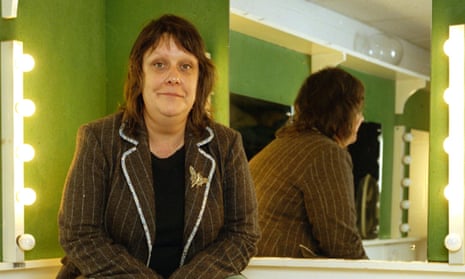 Kathy Burke backstage at the Donmar Warehouse, London. 