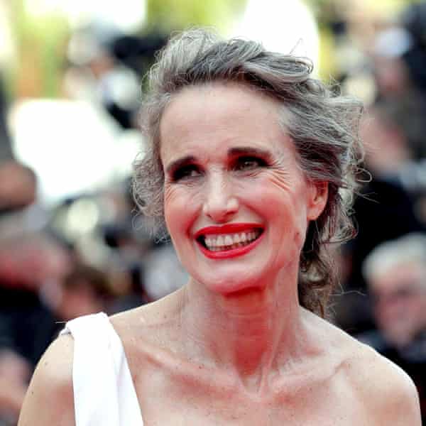 Grey is the new black … Andie MacDowell, 64.
