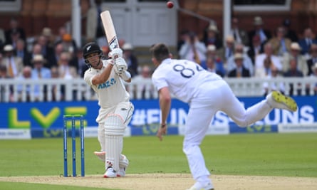 England’s Matt Potts, pictured bowing at New Zealand’s Trent Boult, enjoyed a dream-like start to his debut at Lord’s before the afternoon’s travails.