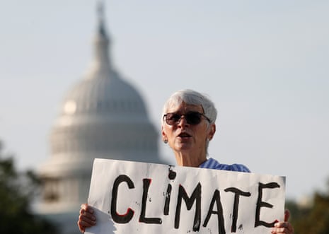 The US Capitol as backdrop to climate crisis protests