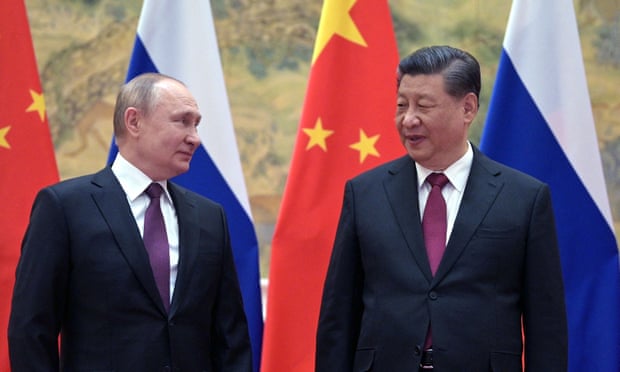 Russian president Vladimir Putin (left) and Chinese president Xi Jinping meet in Beijing in February.