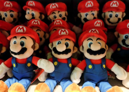 Stuffed Mario toys.