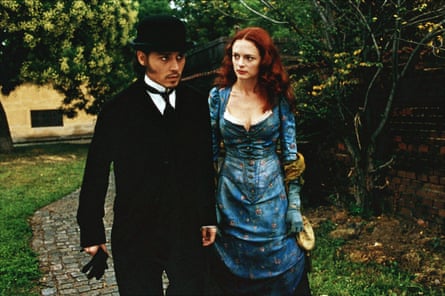 Johnny Depp and Heather Graham in a still from the movie From Hell.