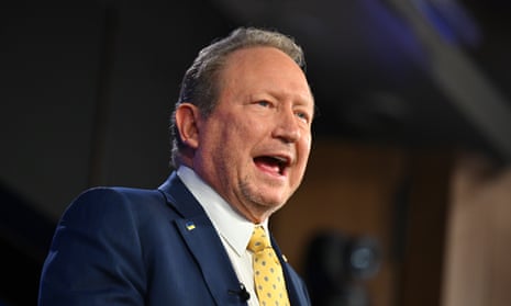 Andrew Forrest addresses the National Press Club in Canberra