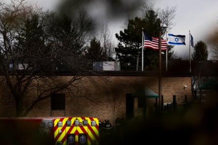 flags next to a building