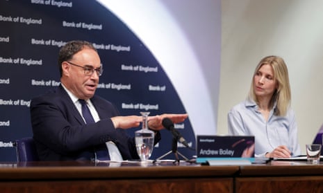 The Governor of the Bank of England, Andrew Bailey, holds a press conference after issuing the latest Financial Stability Report in London.
