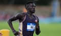 Peter Bol runs the 800m during the Australian Track and Field Championships