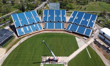 The Nassau County International Cricket Stadium.