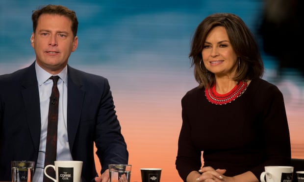 Karl Stefanovic and Lisa Wilkinson on the Today set in Sydney