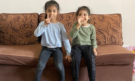 Girls at the Mubarrat Al Rehma orphanage in central Gaza City 