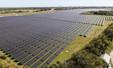 A solar power farm in San Antonio, Texas.