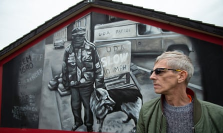 ‘If there is a referendum, everyone would start fighting again’ … former Ulster Defence Association paramilitary Richard Stitt by a mural for the organisation in east Belfast.