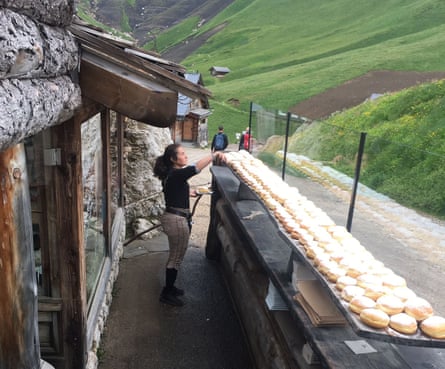 Freshly baked pastries are prepared at Friedrich August refuge.