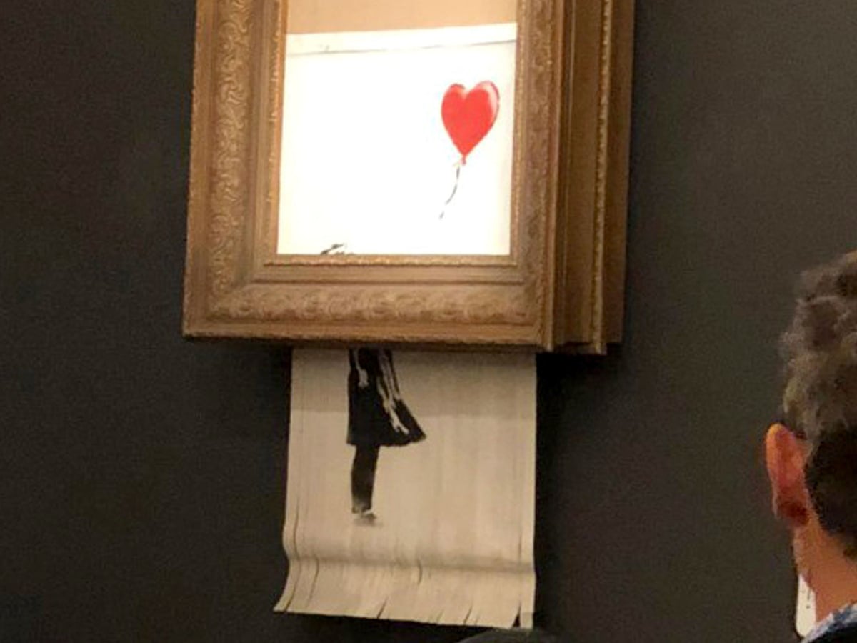 banksy auction stunt leaves art world in shreds banksy the guardian