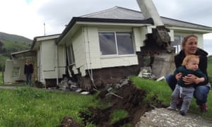 Damage done by an earthquake at Bluff Station between Blenheim and Kaikoura in New Zealand.