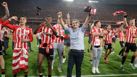 Players and fans celebrate as Athletic Club win Copa Del Rey to end 40-year trophy drought – video