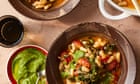 Rukmini Iyer's quick and easy recipe for pesto-topped white bean, kale and tomato cassoulet | Quick and easy