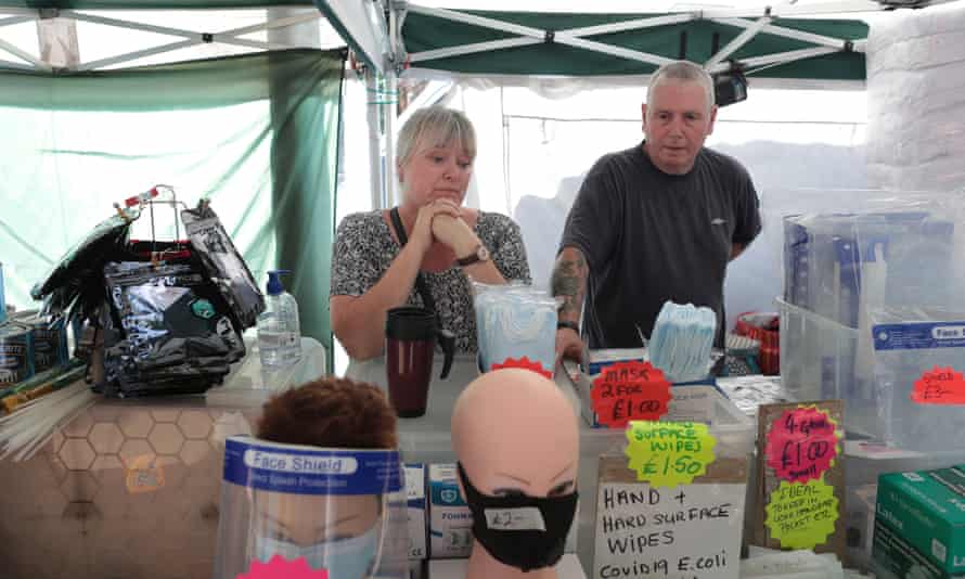 Mick and Mandy Mooney, on their market stall Crawley town centre