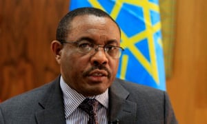 Ethiopian Prime Minister Hailemariam Desalegn in his Addis Ababa office.