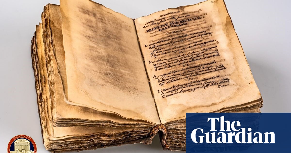 Stolen Nostradamus manuscript is returned to library in Rome