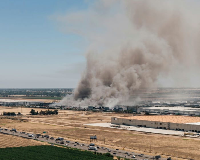 Blaze at 1m-sq-ft California warehouse rages into third day: ‘We’re struggling’