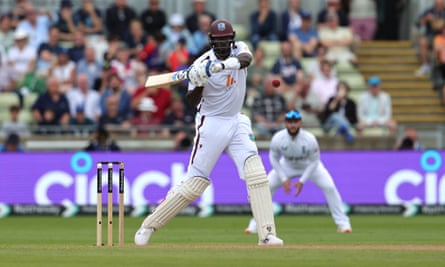 Jason Holder batting for West Indies.