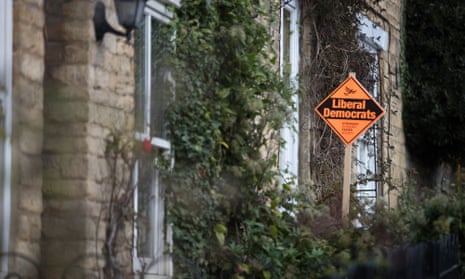 A Lib Dem placard in Witney on byelection day