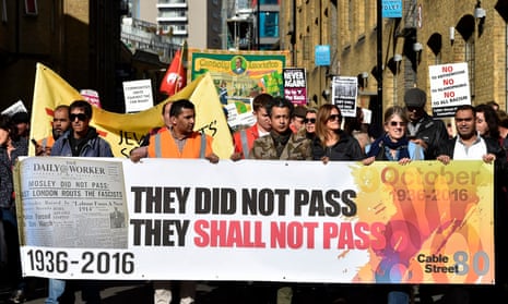 The 80th anniversary of the Battle of Cable Street took place in 2016, marking the solidarity of London residents against Moseley’s fascists. 