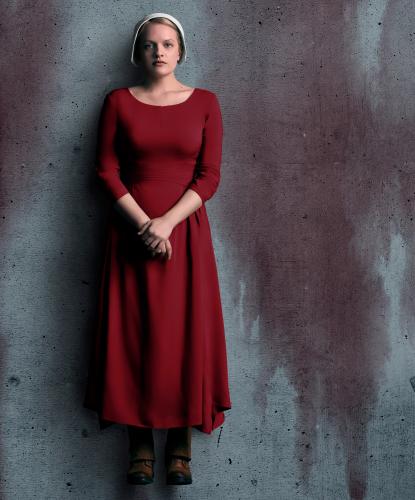Elisabeth Moss as Offred in The Handmaid’s Tale.