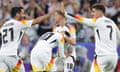 German players celebrate a goal during their opening Euro 2024 game against Scotland