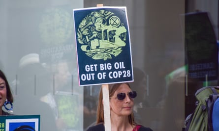 Extinction Rebellion COP 28 protest in London, UK
