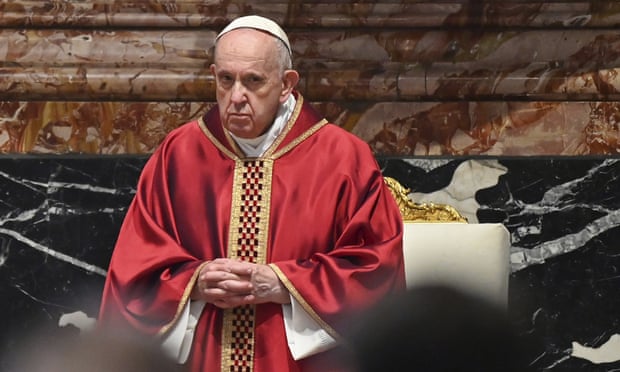 Pope Francis, celebrating Easter at the Vatican last month, said a variant of the Covid was ‘closed nationalism’.