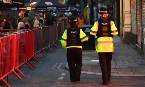 Police officers on patrol in Manchester