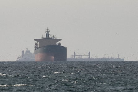 Cargo ships in the Gulf