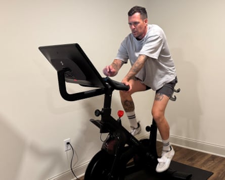 Testing exercise bikes. Peloton bike