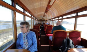 Third class coach Ffestiniog line railway Wales