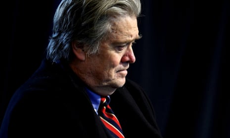 Steve Bannon, former adviser to Donald Trump, attends a discussion with auto industry leaders on 15 March 2017.