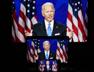 Ex Rivals Rally Around Biden At Mostly Successful Virtual Convention Key Takeaways From Dnc Finale Us News The Guardian