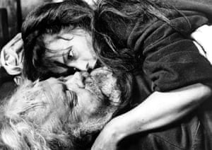 Orson Welles and Jeanne Moreau in Chimes at Midnight, 1965