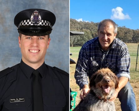 Senior constable Vadim De Waart, left, and detective leading senior constable Neal Thompson