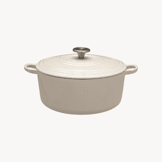 Habitat 5.3l cast-iron casserole dish in cream.