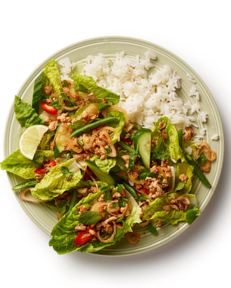 How to make the perfect pork (or chicken, duck or tofu) larb – recipe |  Food | The Guardian